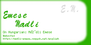 emese madli business card